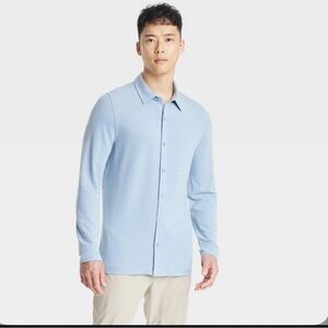 Men's Long Sleeve Commuter Shirt - All in Motion™ Blue XL